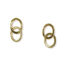 Gold Double oval link earrings